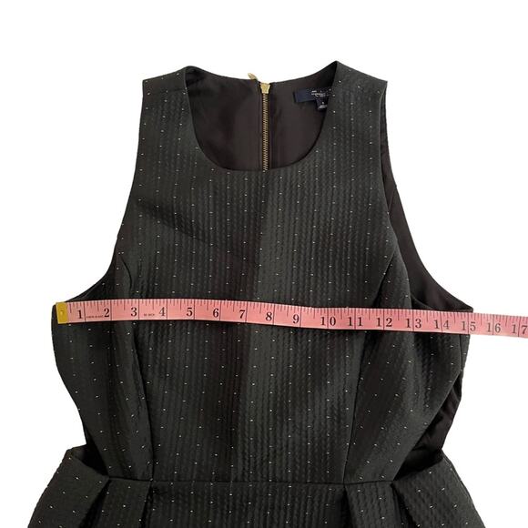 Madewell Nightfall Jacquard Black and Gold Cutout Dress - Picture 7 of 8